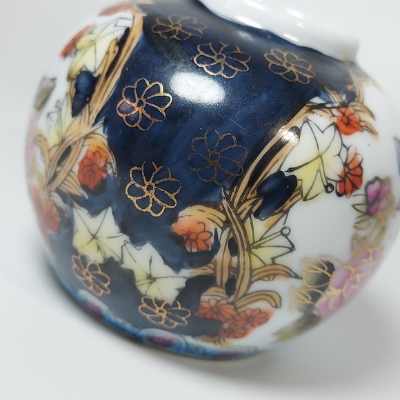 Satsuma Chinese Porcelain Enamel Vase Jar 3" - Picture 5 of 7